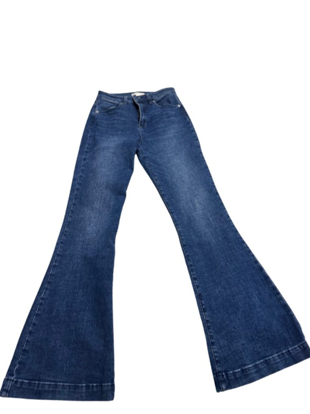 Chelsea & Violet Size 28 Extreme Flare Bell Bottom Jeans Blue Y2K Boho 70s